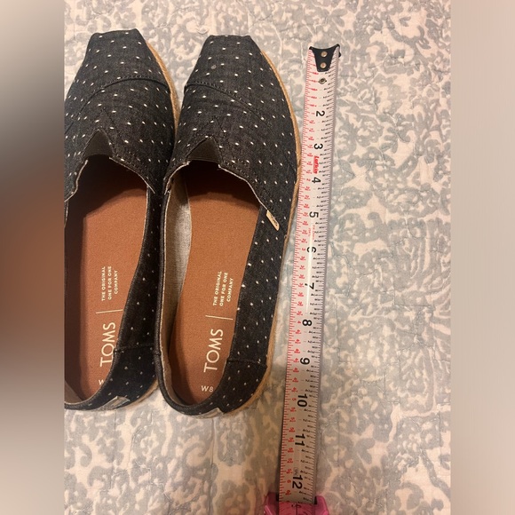 NWOT TOMS alpagarta chambray polka dot size 8 women’s rope style sole - Picture 8 of 10